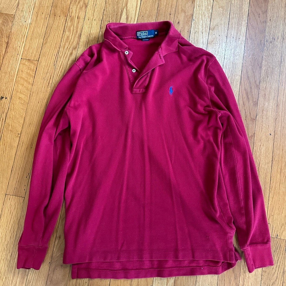 Ralph Lauren Polo Red Long Sleeve Medium
